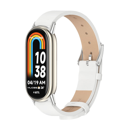 Bracelet de montre en cuir PU microfibre Mijobs, For Xiaomi Smart Band 10 / 9 / 8