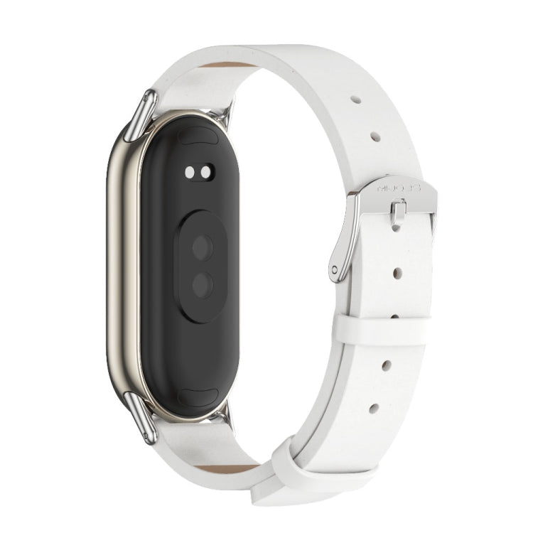 Bracelet de montre en cuir PU microfibre Mijobs, For Xiaomi Smart Band 10 / 9 / 8