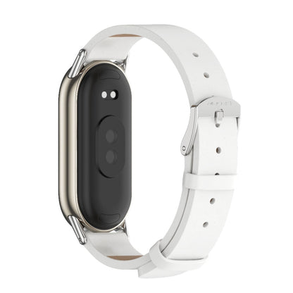Bracelet de montre en cuir PU microfibre Mijobs, For Xiaomi Smart Band 10 / 9 / 8