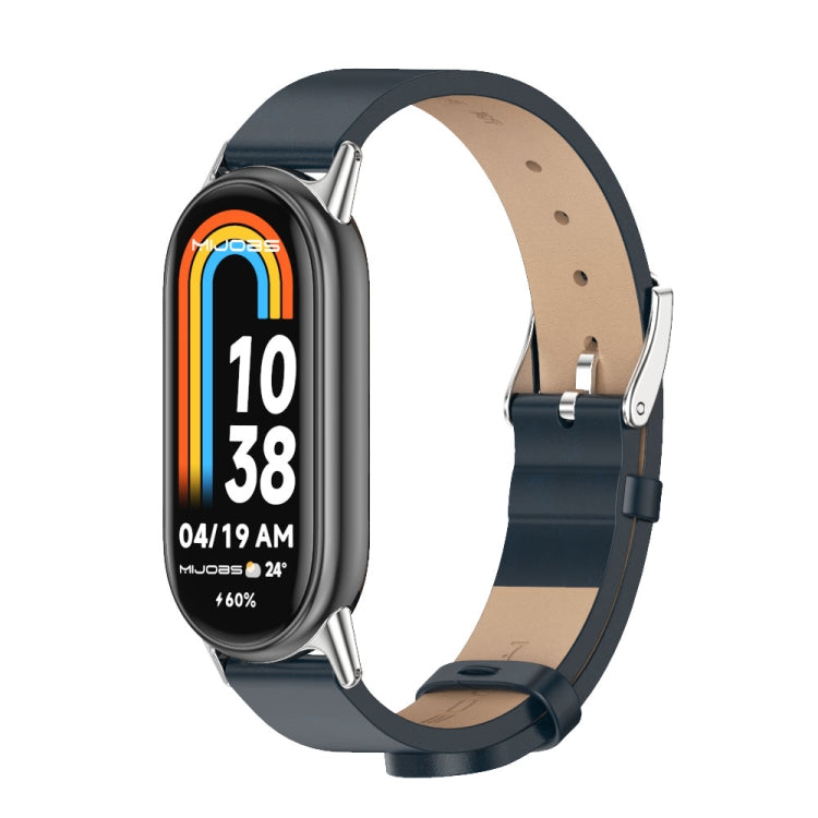 Bracelet de montre en cuir PU microfibre Mijobs, For Xiaomi Smart Band 10 / 9 / 8