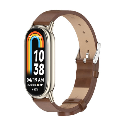 Bracelet de montre en cuir PU microfibre Mijobs, For Xiaomi Smart Band 10 / 9 / 8