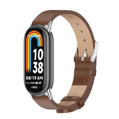 Bracelet de montre en cuir PU microfibre Mijobs, For Xiaomi Smart Band 10 / 9 / 8