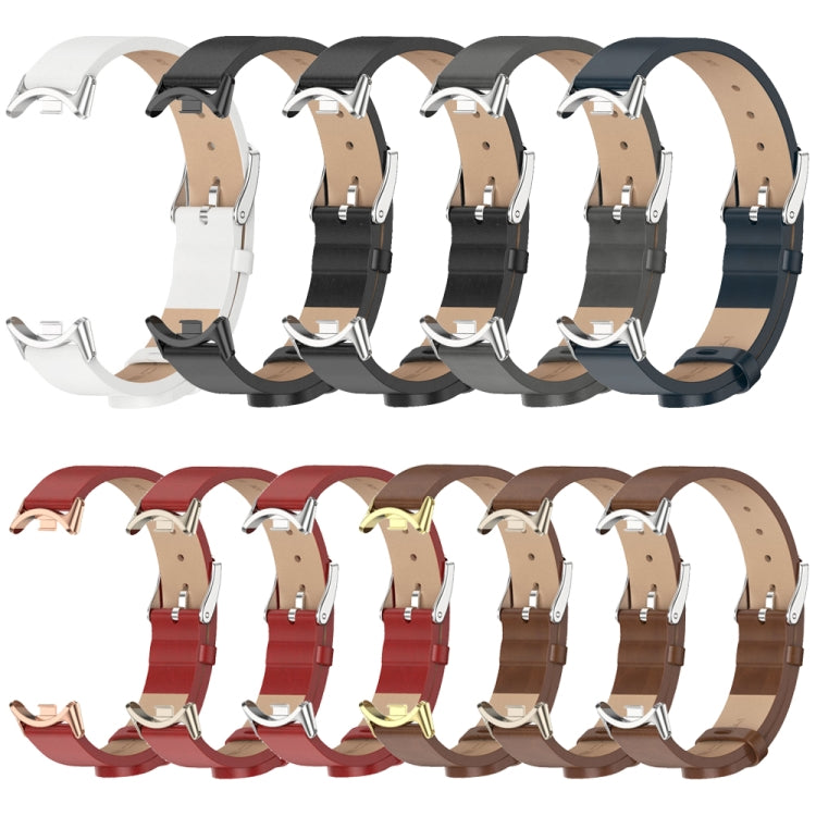 Bracelet de montre en cuir PU microfibre Mijobs, For Xiaomi Smart Band 10 / 9 / 8