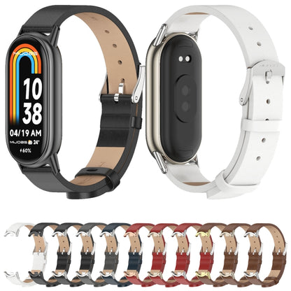 Bracelet de montre en cuir PU microfibre Mijobs, For Xiaomi Smart Band 10 / 9 / 8