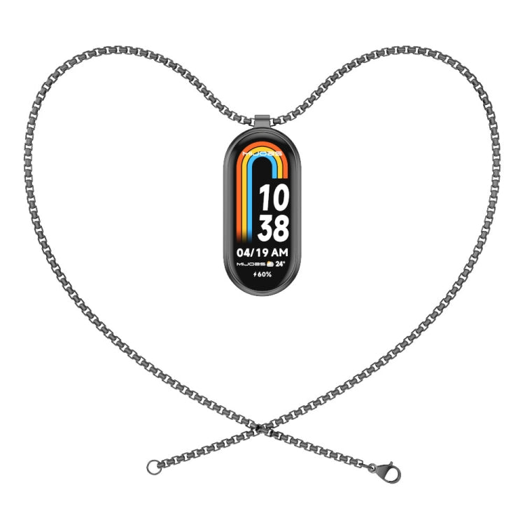 Collier de montre en acier inoxydable avec pendentif en métal Mijobs, For Xiaomi Smart Band 10 / 9 / 8