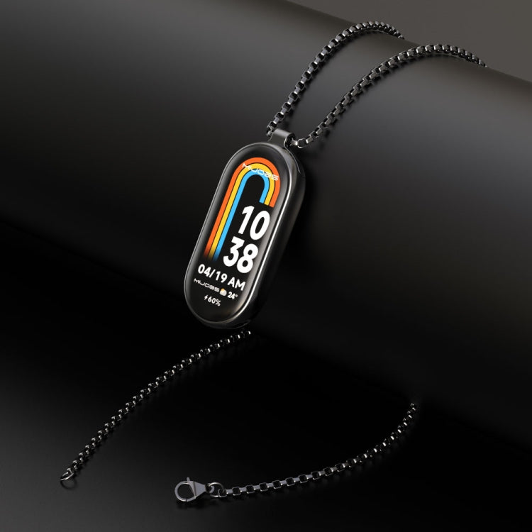 Collier de montre en acier inoxydable avec pendentif en métal Mijobs, For Xiaomi Smart Band 10 / 9 / 8