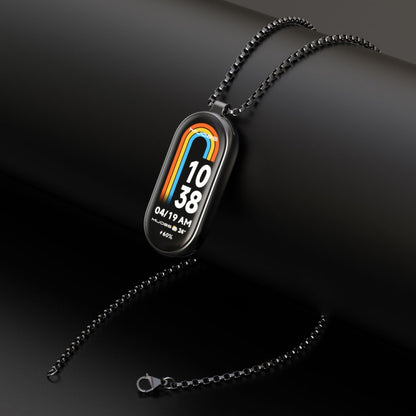 Collier de montre en acier inoxydable avec pendentif en métal Mijobs, For Xiaomi Smart Band 10 / 9 / 8