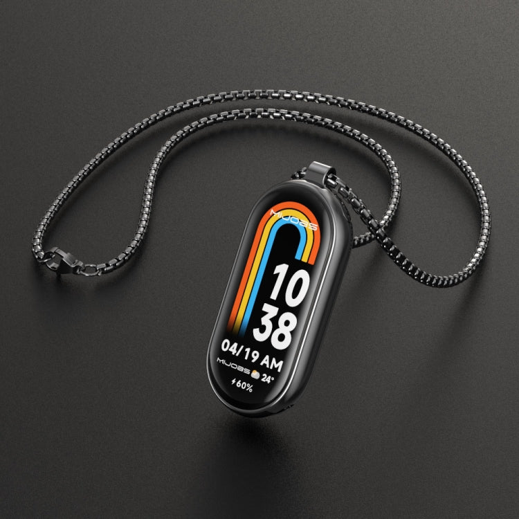 Collier de montre en acier inoxydable avec pendentif en métal Mijobs, For Xiaomi Smart Band 10 / 9 / 8