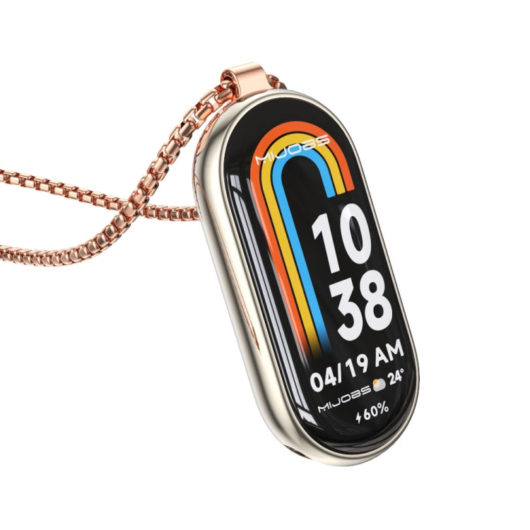 Collier de montre en acier inoxydable avec pendentif en métal Mijobs, For Xiaomi Smart Band 10 / 9 / 8