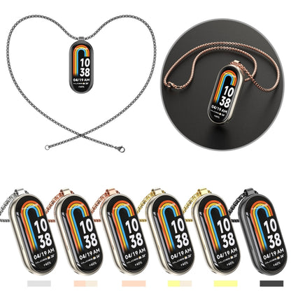 Collier de montre en acier inoxydable avec pendentif en métal Mijobs, For Xiaomi Smart Band 10 / 9 / 8