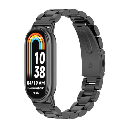 Bracelet de montre en acier inoxydable à trois perles Mijobs, For Xiaomi Smart Band 10 / 9 / 8