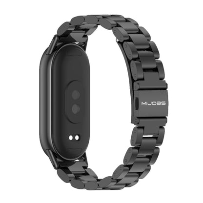 Bracelet de montre en acier inoxydable à trois perles Mijobs, For Xiaomi Smart Band 10 / 9 / 8