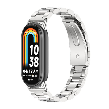 Bracelet de montre en acier inoxydable à trois perles Mijobs, For Xiaomi Smart Band 10 / 9 / 8