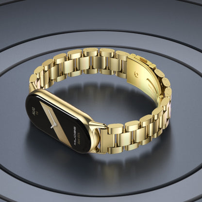 Bracelet de montre en acier inoxydable à trois perles Mijobs, For Xiaomi Smart Band 10 / 9 / 8