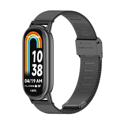 Mijobs Bracelet de montre en acier inoxydable à boucle milanaise, For Xiaomi Smart Band 10 / 9 / 8