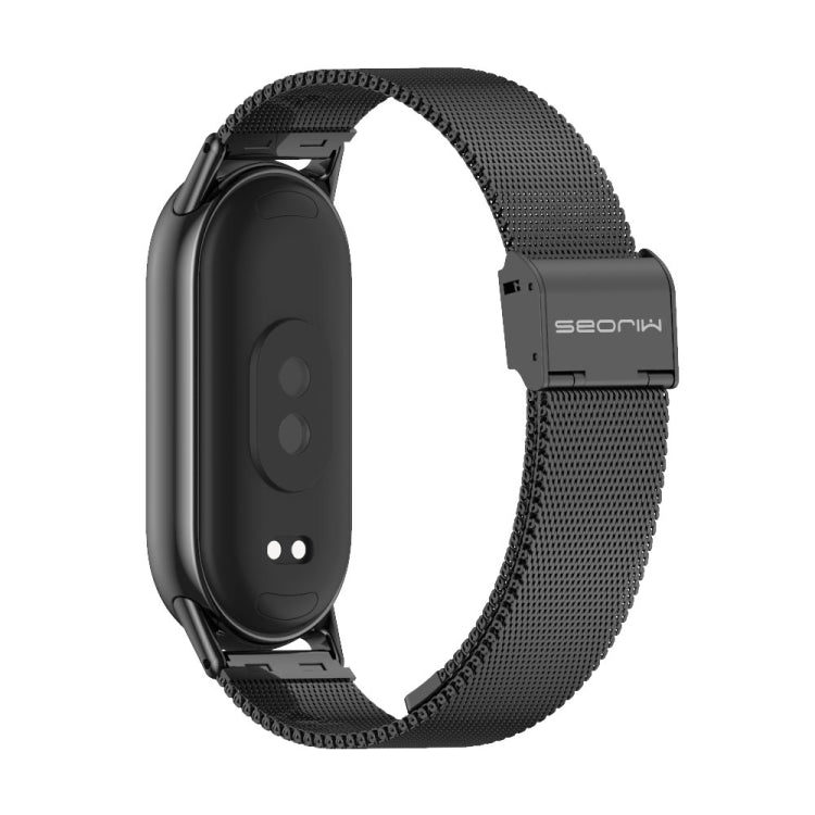 Mijobs Bracelet de montre en acier inoxydable à boucle milanaise, For Xiaomi Smart Band 10 / 9 / 8