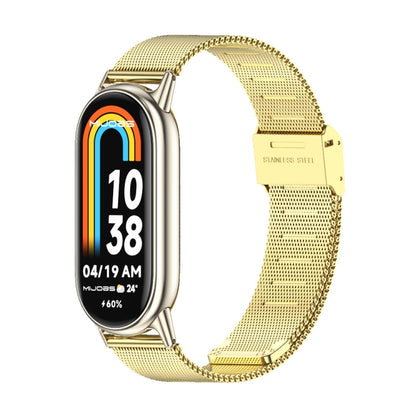 Mijobs Bracelet de montre en acier inoxydable à boucle milanaise, For Xiaomi Smart Band 10 / 9 / 8