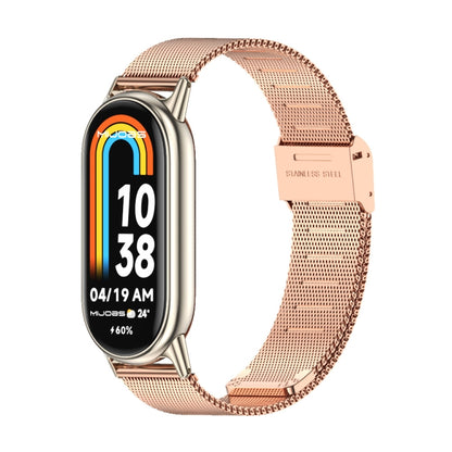 Mijobs Bracelet de montre en acier inoxydable à boucle milanaise, For Xiaomi Smart Band 10 / 9 / 8