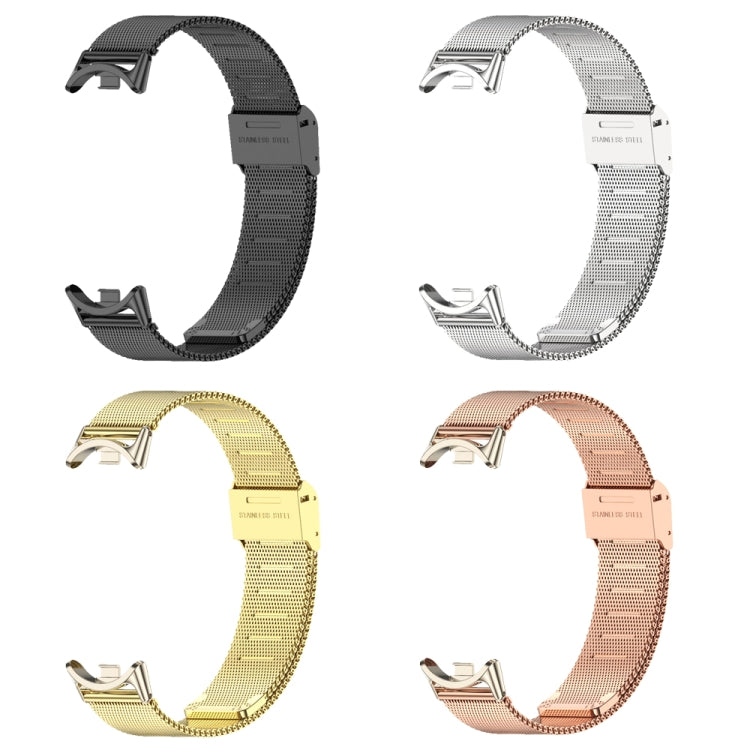Mijobs Bracelet de montre en acier inoxydable à boucle milanaise, For Xiaomi Smart Band 10 / 9 / 8