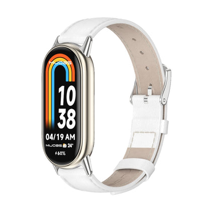 Bracelet de montre en cuir véritable Mijobs, For Xiaomi Smart Band 10 / 9 / 8