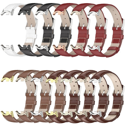 Bracelet de montre en cuir véritable Mijobs, For Xiaomi Smart Band 10 / 9 / 8