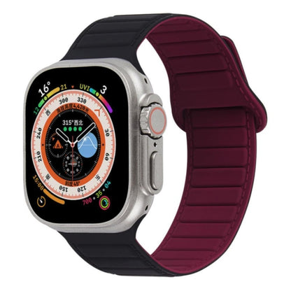 Bracelet de montre en silicone magnétique à boucle, For Apple Watch 7 41mm, For Apple Watch 7 45mm, For Apple Watch SE 40mm, For Apple Watch SE 44mm