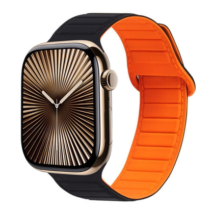 Bracelet de montre en silicone magnétique à boucle, For Apple Watch Series 10 46mm, For Apple Watch Series 10 42mm, For Apple Watch SE 2023 44mm, For Apple Watch SE 2023 40mm