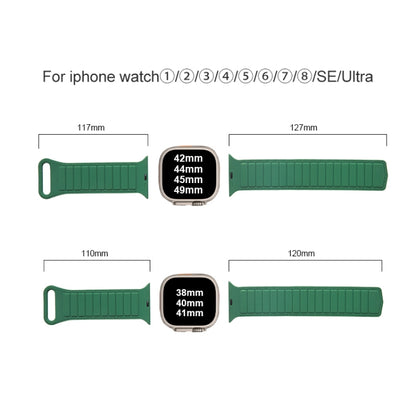 Bracelet de montre en silicone magnétique à boucle, For Apple Watch 8 41mm, For Apple Watch 8 45mm, For Apple Watch SE 2022 40mm, For Apple Watch SE 2022 44mm