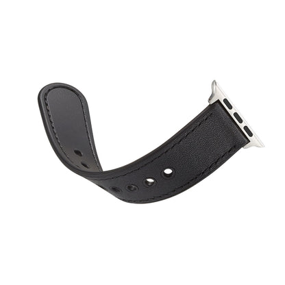 Bracelet de montre en cuir véritable TPU+ à boucle unique, For Apple Watch Series 7 41mm / 6 & SE & 5 & 4 40mm / 3 & 2 & 1 38mm, For Apple Watch Series 7 45mm / 6 & SE & 5 & 4 44mm / 3 & 2 & 1 42mm                                                       ...