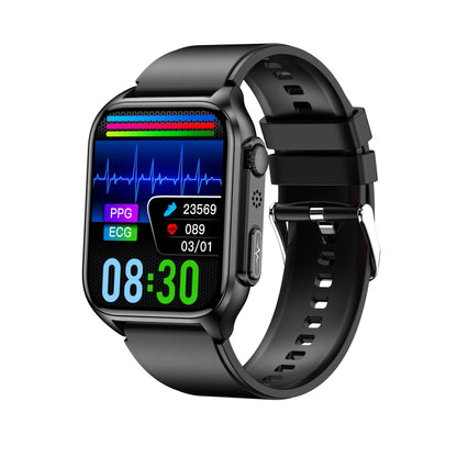 TK12 1,96 pouces IP67 Montre Intelligente à Bande de Silicone Étanche Prend en Charge ECG / Soins à Distance des Familles / Appel Bluetooth / Surveillance de la Température Corporelle, Silicone Band (Blue), Silicone Band (Black), Silicone Band (Red)