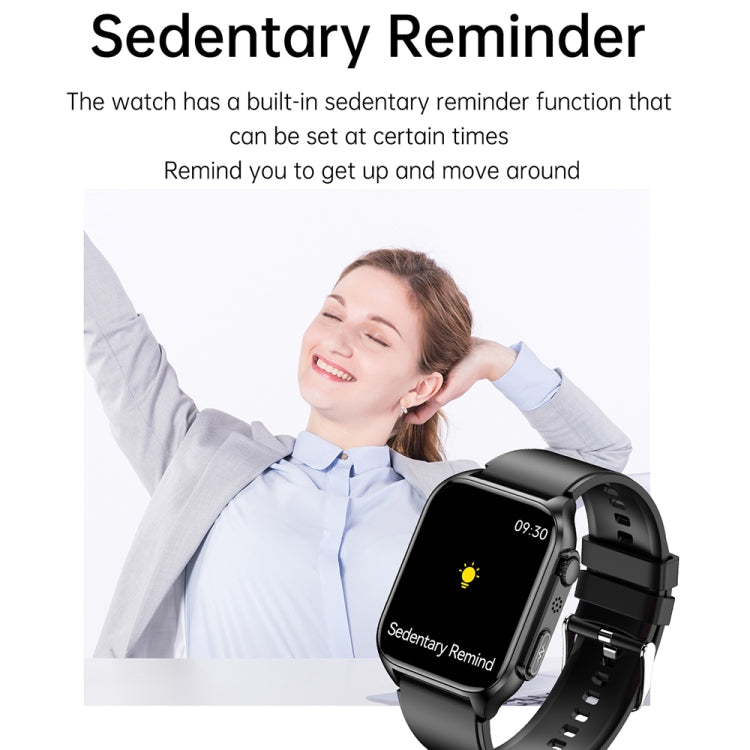 TK12 1,96 pouces IP67 Montre Intelligente à Bande de Silicone Étanche Prend en Charge ECG / Soins à Distance des Familles / Appel Bluetooth / Surveillance de la Température Corporelle, Silicone Band (Blue), Silicone Band (Black), Silicone Band (Red)