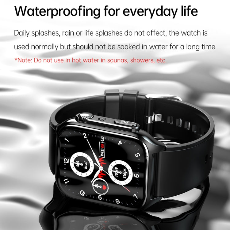 TK12 1,96 pouces IP67 Montre Intelligente à Bande de Silicone Étanche Prend en Charge ECG / Soins à Distance des Familles / Appel Bluetooth / Surveillance de la Température Corporelle, Silicone Band (Blue), Silicone Band (Black), Silicone Band (Red)