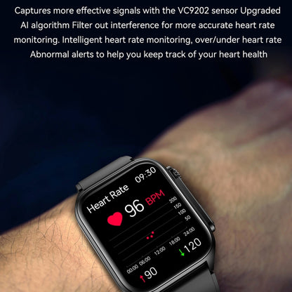 TK12 1,96 pouces IP67 Montre Intelligente à Bande de Silicone Étanche Prend en Charge ECG / Soins à Distance des Familles / Appel Bluetooth / Surveillance de la Température Corporelle, Silicone Band (Blue), Silicone Band (Black), Silicone Band (Red)
