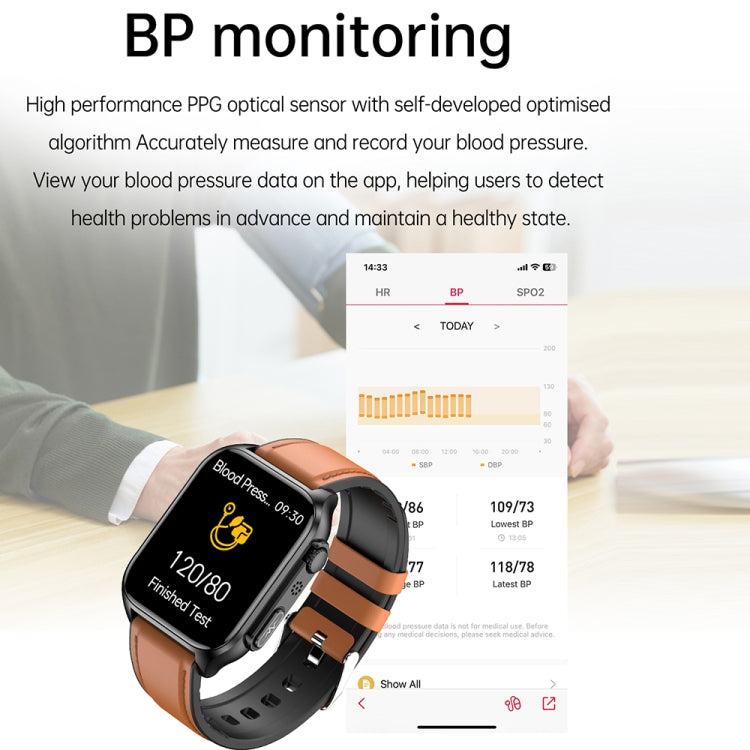 TK12 1,96 pouces IP67 Montre Intelligente à Bande de Silicone Étanche Prend en Charge ECG / Soins à Distance des Familles / Appel Bluetooth / Surveillance de la Température Corporelle, Silicone Band (Blue), Silicone Band (Black), Silicone Band (Red)