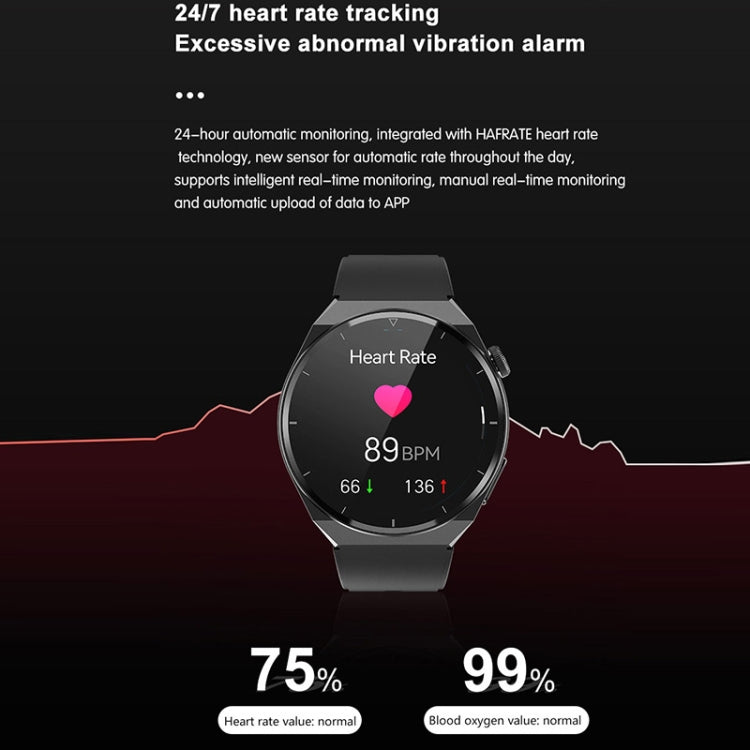 TK20 1,39 pouces IP68 montre intelligente à bande de silicone étanche prend en charge l'ECG / les soins à distance des familles / la surveillance de la température corporelle, Silicone Band (Red), Silicone Band (Black), Silicone Band (Blue)