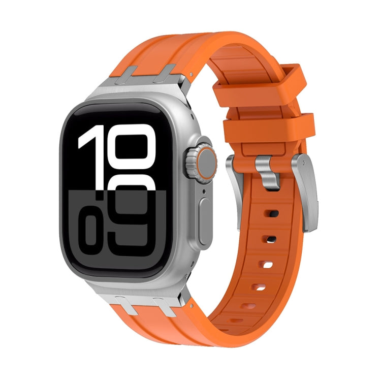 Bracelet de montre en silicone AP, For Apple Watch Series 10 46mm, For Apple Watch Series 10 42mm, For Apple Watch SE 2023 44mm, For Apple Watch SE 2023 40mm