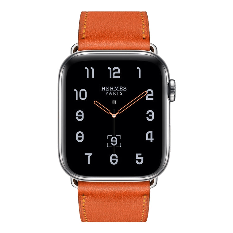 Bracelet de montre en cuir de remplacement, For Apple Watch Series 7 41mm / 6 & SE & 5 & 4 40mm / 3 & 2 & 1 38mm, For Apple Watch Series 7 45mm / 6 & SE & 5 & 4 44mm / 3 & 2 & 1 42mm