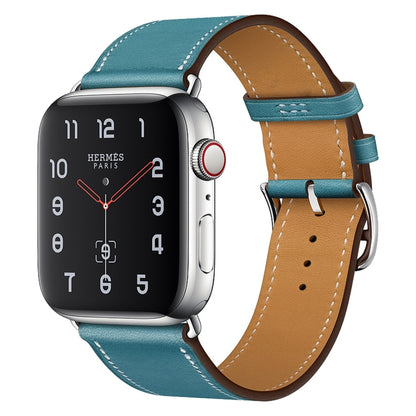 Bracelet de montre en cuir de remplacement, For Apple Watch Series 7 41mm / 6 & SE & 5 & 4 40mm / 3 & 2 & 1 38mm, For Apple Watch Series 7 45mm / 6 & SE & 5 & 4 44mm / 3 & 2 & 1 42mm