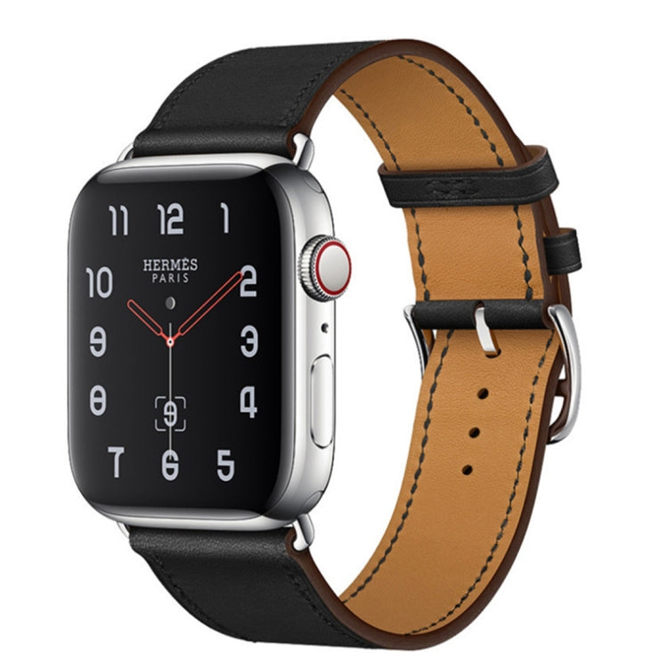 Bracelet de montre en cuir de remplacement, For Apple Watch Series 7 41mm / 6 & SE & 5 & 4 40mm / 3 & 2 & 1 38mm, For Apple Watch Series 7 45mm / 6 & SE & 5 & 4 44mm / 3 & 2 & 1 42mm