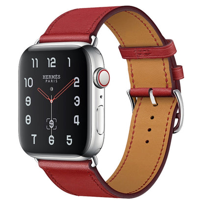 Bracelet de montre en cuir de remplacement, For Apple Watch Series 7 41mm / 6 & SE & 5 & 4 40mm / 3 & 2 & 1 38mm, For Apple Watch Series 7 45mm / 6 & SE & 5 & 4 44mm / 3 & 2 & 1 42mm