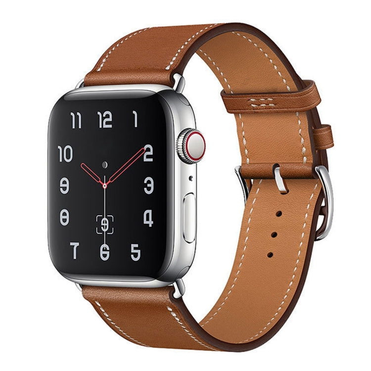 Bracelet de montre en cuir de remplacement, For Apple Watch Series 7 41mm / 6 & SE & 5 & 4 40mm / 3 & 2 & 1 38mm, For Apple Watch Series 7 45mm / 6 & SE & 5 & 4 44mm / 3 & 2 & 1 42mm