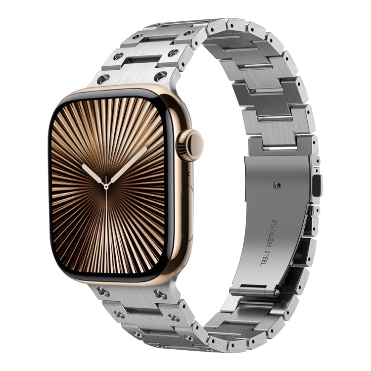 Bracelet de montre en métal à double rangée, For Apple Watch Series 10 46mm, For Apple Watch Series 10 42mm, For Apple Watch SE 2023 44mm, For Apple Watch SE 2023 40mm, For Apple Watch Ultra 2 49mm, For Apple Watch 9 45mm, For Apple Watch 9 41mm       ...