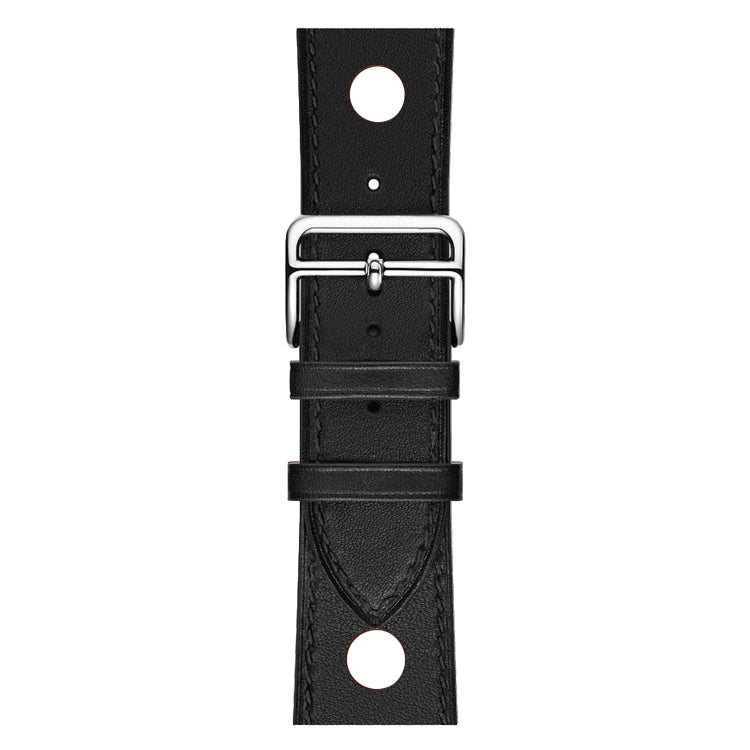 Bracelet de montre en cuir à trois trous, For Apple Watch Series 8&7 41mm / SE 2&6&SE&5&4 40mm / 3&2&1 38mm, For Apple Watch Series 7 45mm / 6 & SE & 5 & 4 44mm / 3 & 2 & 1 42mm, For Apple Watch Series 7 41mm / 6 & SE & 5 & 4 40mm / 3 & 2 & 1 38mm     ...