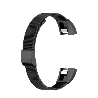 Pour Fitbit Alta / Alta HR / ACE Watch Button Mesh Bracelet de rechange en métal Bracelet de montre, S, L
