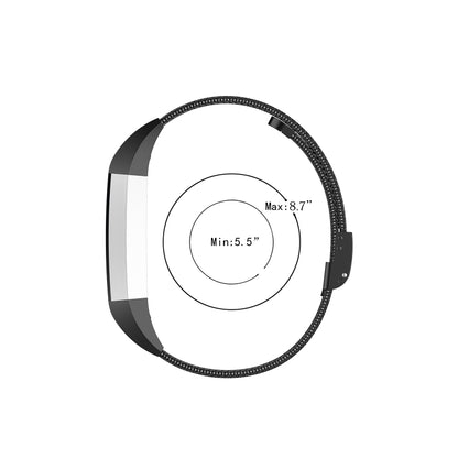 Pour Fitbit Alta / Alta HR / ACE Watch Button Mesh Bracelet de rechange en métal Bracelet de montre, S, L