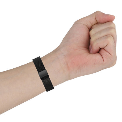 Pour Fitbit Alta / Alta HR / ACE Watch Button Mesh Bracelet de rechange en métal Bracelet de montre, S, L