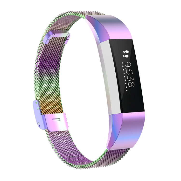 Pour Fitbit Alta / Alta HR / ACE Watch Button Mesh Bracelet de rechange en métal Bracelet de montre, S, L