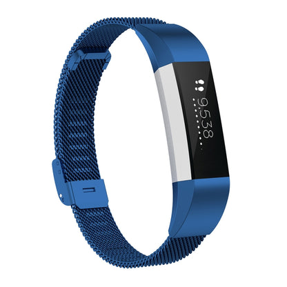 Pour Fitbit Alta / Alta HR / ACE Watch Button Mesh Bracelet de rechange en métal Bracelet de montre, S, L