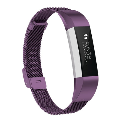 Pour Fitbit Alta / Alta HR / ACE Watch Button Mesh Bracelet de rechange en métal Bracelet de montre, S, L