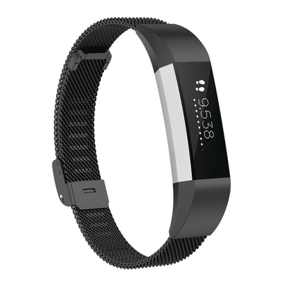Pour Fitbit Alta / Alta HR / ACE Watch Button Mesh Bracelet de rechange en métal Bracelet de montre, S, L